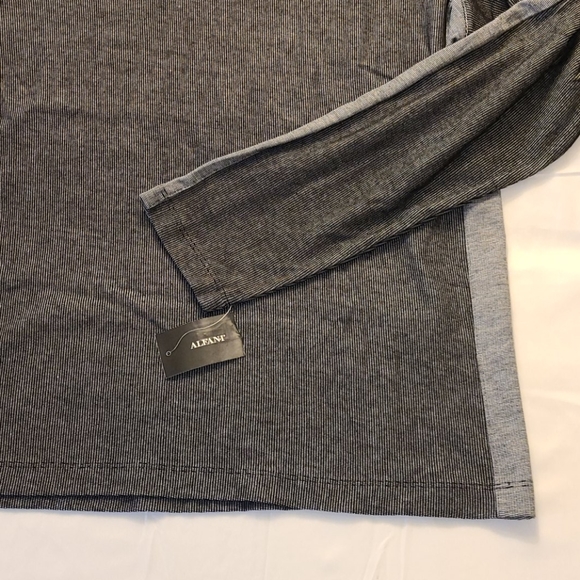 Alfani long-sleeve V-neck tee black gray - Picture 11 of 16